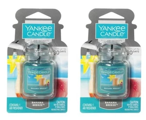 2 Yankee Candle BAHAMA BREEZE Fragrance CAR JAR Ultimate Hanging Air Fresheners - Picture 1 of 3