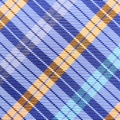 Prendas para el cuello Cape Cod 59x3,25 a cuadros escuela preparatoria naranja lila claro academia pop punk Foto 1 de 4