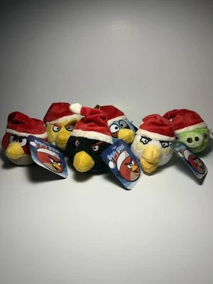 Angry Birds Seasons 3” Plush Ornament Christmas Santa Complete Set NWT | RARE - Image 1 of 4