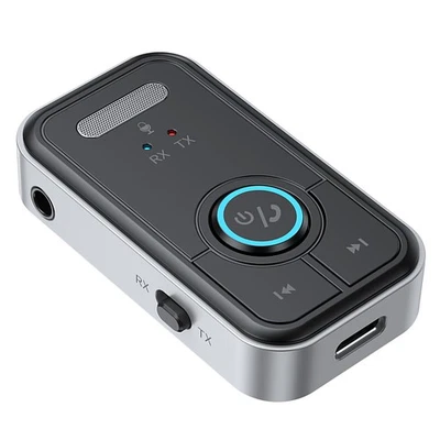 USB Wireless Bluetooth 5.3 Transmitter Receiver 2in1 Audio Adapter 3.5mm Aux Car - Image 1 of 4