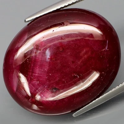 49.58Ct.Museum Gem! JUMBO Top Red Normal Heated Ruby Mozambique Oval Cabochon - Image 1 of 4