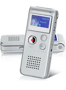 8GB Mini Grabadora de Voz - Portátil Dictáfono W/MP3 Reproductor & Grabación - Imagen 1 de 8