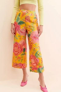 Anthropologie Farm Rio Macaw Bloom Pants/ Small - Picture 1 of 13