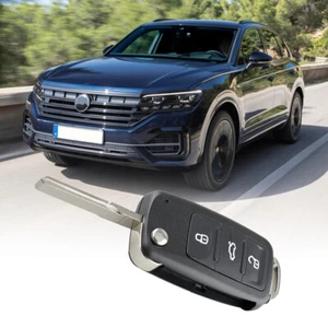 Schlüsselgehäuse Ersatz Funk 3 Tasten Gehäuse für VW Golf Polo T5 Caddy Tiguan - Bild 1 von 6