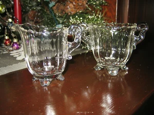 Vintage Heisey Cream & Sugar. - Picture 1 of 7