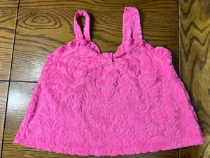 NWT Janie and Jack Swim Shop Floral Terry Jacquard Pink Bow Top Shirt Size 8 - Picture 1 of 4