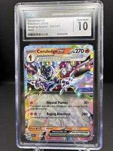 Ceruledge ex 036/191 Sv08: Surging Sparks Holo - CGC 10 Gem Mint- Pokemon - Picture 1 of 2