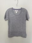 Ellen Tracy 100% Merino Wool Grey Jumper Top T-shirt L Soft Great Condition...