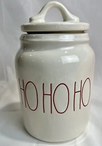 New RAE DUNN Holiday Christmas LL "HO HO HO" Baby Canister By Magenta 7” - Picture 1 of 6