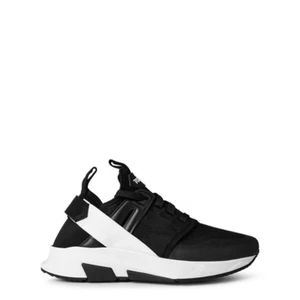 TOM FORD Jago Black & White Running Trainers Sneakers Size 11 €890 Made in Italy - Picture 1 of 13