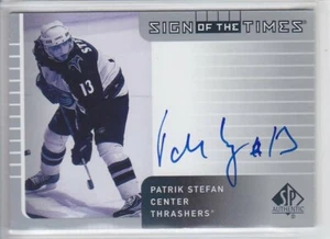 2001-02 UD SPA PATRIK STEFAN HARD AUTO SOTT PS Sign of Times SP Authentic Thrash - Picture 1 of 1