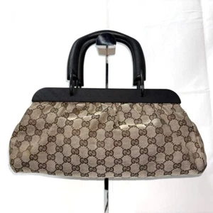 GUCCI 02AW Tom Ford GG Canvas Handbag Brown - Picture 1 of 12