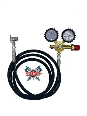 Nitrogen Regulator Shock Fill Kit 8' Hose 400 PSI No Loss Chuck Tool FOX King - Image 1 of 2