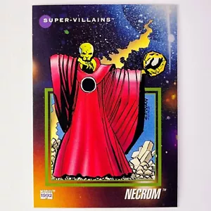 Marvel Impel 1992 Necrom Super-Villains carta collezionabile serie 113 MCU Excalibur - Foto 1 di 2