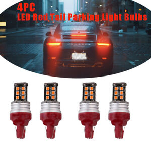 4PCS Red Strobe Flash Brake tail light Parking Safety Warning LED Bulbs