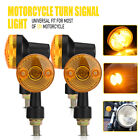 4X Universal Motorcycle Turn Signal Light Indicator Bullet Blinker Amber Black