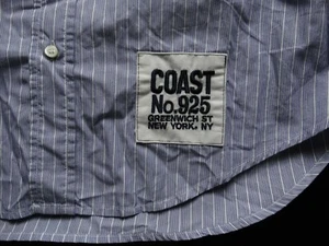 COAST BLUE/WHITE STRIPE HIGH END DESIGNER 100% COTTON SHIRT SIZE: XXL *NWT* - Picture 1 of 9