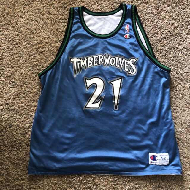Minnesota Timberwolves Vintage Kevin Garnett Champion Jersey 52 XXL  Reversible