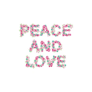Papier Flower Power Peace et Love - Picture 1 of 2