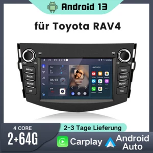 Carplay Autoradio Für Toyota RAV4 2006-2012 Android 13 GPS Navi BT WIFI SWC 64G - Bild 1 von 18