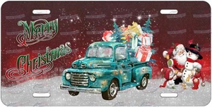 Frohe Weihnachten Classic Pickup LKW Nummernschild für Auto Auto Fahrrad Fahrrad - Bild 1 von 6