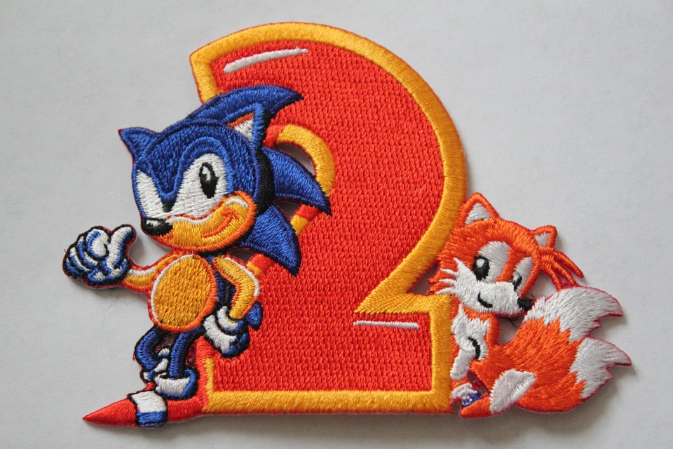 Sonic and Tails (Sonic the Hedgehog 2) Embroidery Patch (7.5cm x 10cm)