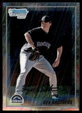 2010 Bowman Chrome Prospects Purple Refractors Rex Brothers Colorado Rockies