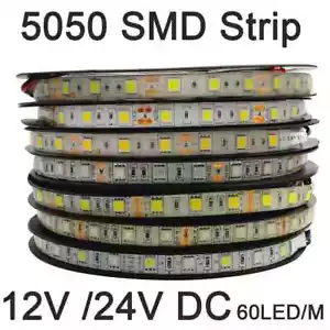 Tira LED 5m 5050 60LEDs/m Iluminación Decoración Flexible RGB RGBW RGB CCT Blanco Cálido - Imagen 1 de 35