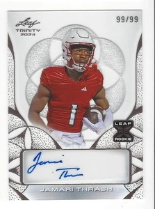 2024 Leaf Trinity Jamari Thrash Claro Novato Autógrafo #/99 ¡SENVAS DE LIBROS 99/99! - Imagen 1 de 2