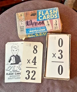 Self Teaching Flash Cards Mastery of Basic Facts Multiplication 1962 - Picture 1 of 1