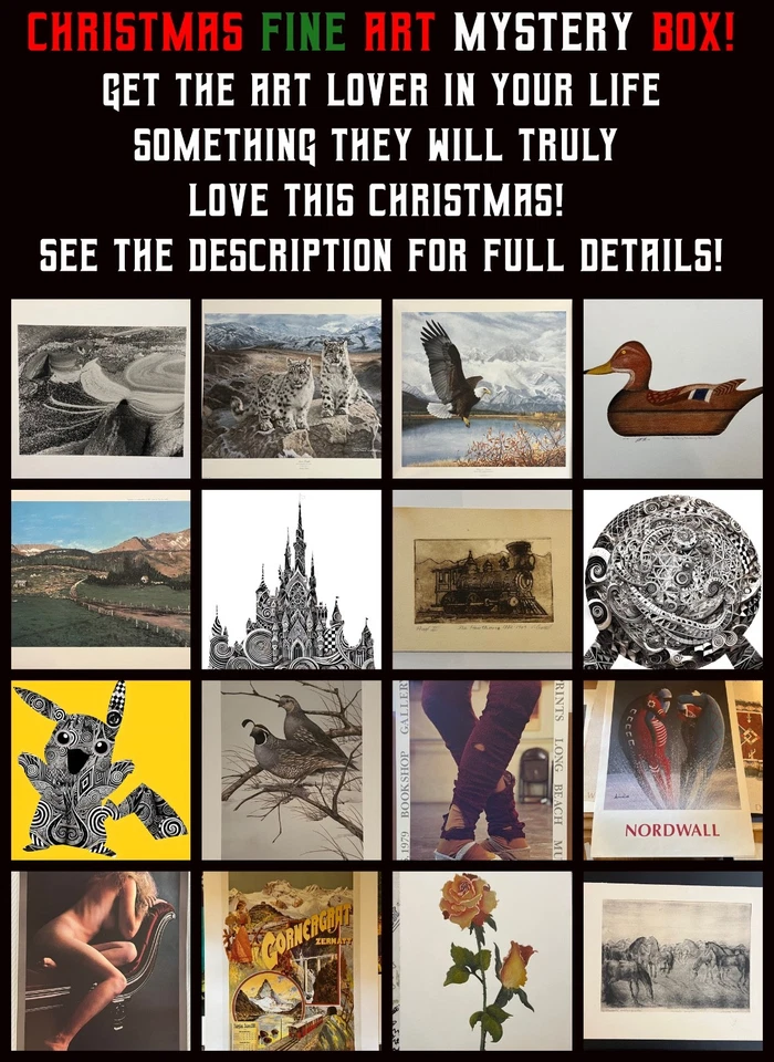 ¡CAJA MISTERIOSA NAVIDAD BELLAS ARTES! Litografías, grabados, pinturas, serigrafías y más Foto 1 de 1