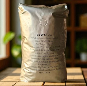 Costa Coffee Beans 1kg Original Rainforest Alliance 1 Year Exp - Picture 1 of 3