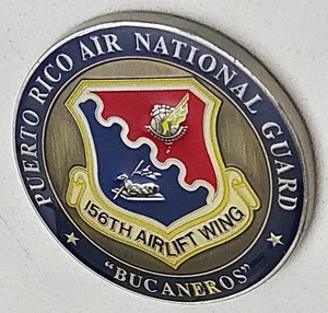 PUERTO RICO AIR FORCE NATIONAL GUARD 156 AIRLIFT WING Challenge Coin BUCANEERS - Picture 1 of 14