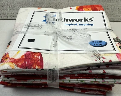 Clothworks Fabric Fat Quarter Bundle “Cherie” By Masha D’Yans 10 Pieces  Hearts - Image 1 of 4