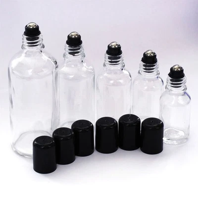 Botellas de perfume enrollables a granel de 5 ml - 10 ml - Botellas de vidrio con rodillo de bolas de metal Foto 1 de 4