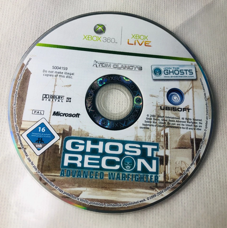 Video Game Ghost Recon Advanced Warfighter Disc Only XBOX 360 - Image 1 of 1