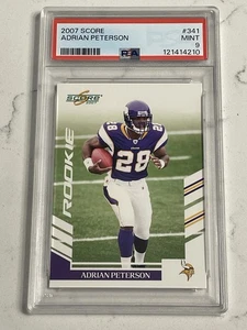 Adrian Peterson Rookie PSA 9 - 2007 Puntuación - #341 (RC) Vikings Salón de la fama - Imagen 1 de 2