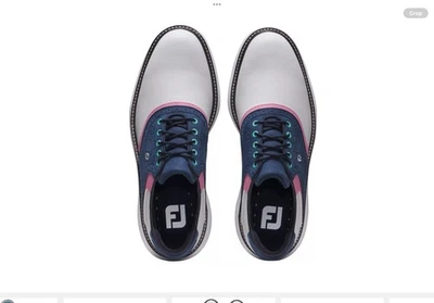 Zapatos de golf FootJoy Traditions Saddle blancos azul marino rosa para hombre talla 8,5 Foto 1 de 4