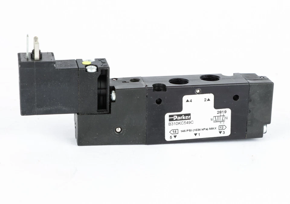 Parker B310KC549C 5/2 Way Pneumatic Directional Control Valve, 24VDC, 1/8" NPT - Image 1 of 4