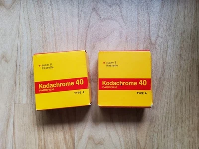 Kodachrome 40 Super 8 Kassette Typ A 15M KMA 464 P Zwei Stück - Bild 1 von 4