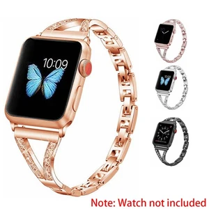 Diamant Armband Metall Uhrenarmband Armband für Apple Watch Series 8 7 6 5 4 3 2 1 - Bild 1 von 20