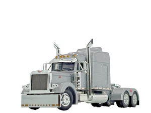 1/64 DCP SILVER PETERBILT 379 W/ 63" MID ROOF SLEEPER W/ WHALE TAIL - Picture 1 of 5