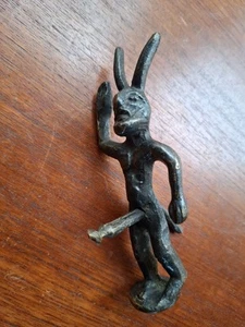Bronze / Brass Devil Saucy Satan 12.5cm High Great Condition Statue Sculpture - Picture 1 of 10