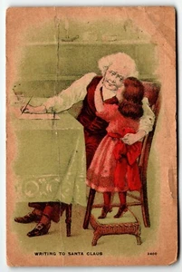 Postal Niña y Abuelo "Escribiendo a Santa Claus" UNP - Imagen 1 de 2