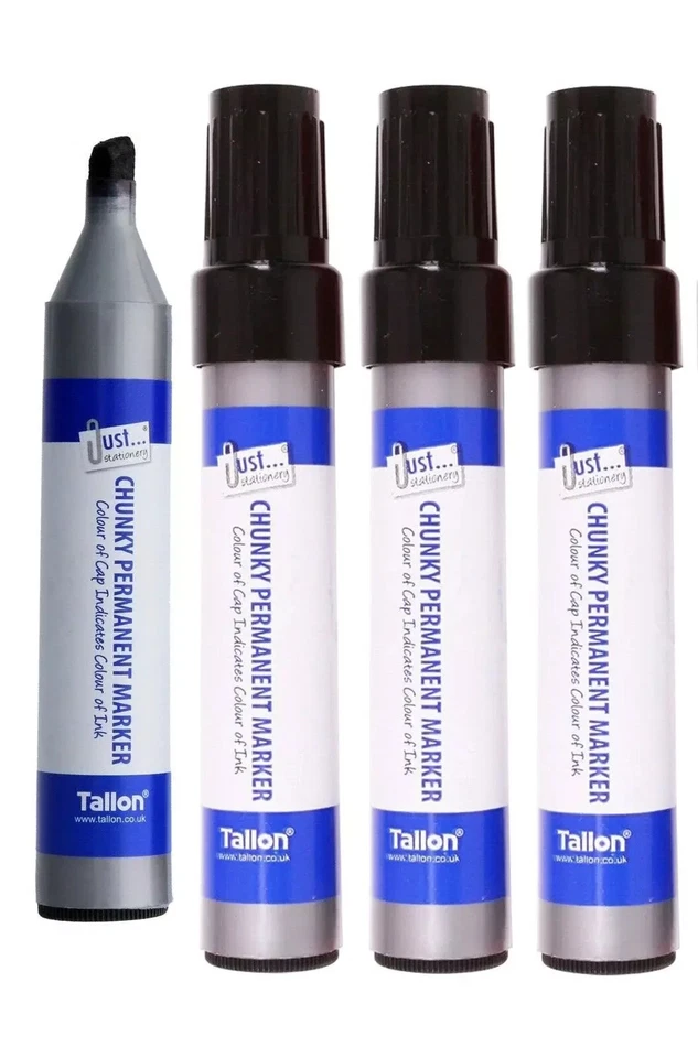 Permanent Jumbo Markers Tag Pens Chunky Chisel Tip Fast Drying Black Red Marker