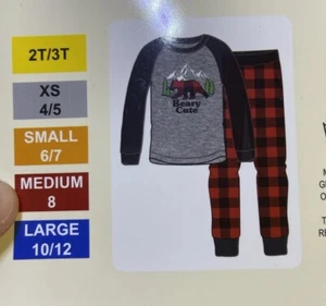NEW-Holiday FamJams Kid's Unisex Pajama Set- Fleece Pants & Long Sleeves - Picture 1 of 5