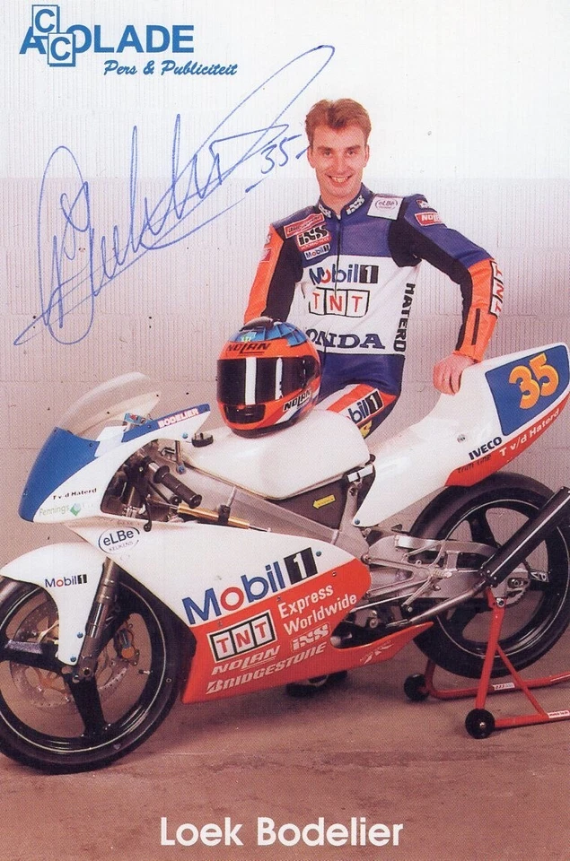 Loek Bodelier (B) - Motorrad - original signierte Autogrammkarte - Bild 1 von 1