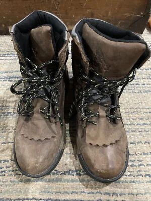 Botas al tobillo Rocky de cuero camufladas occidentales para montar trabajo caza con cordones jóvenes niños 2 Foto 1 de 4