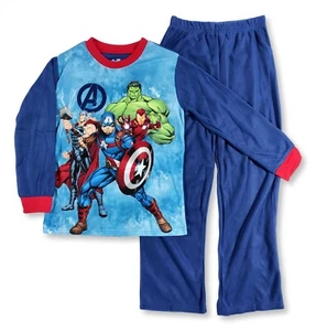 Avengers Pajamas Boys Medium 8 Shirt Pant PJ Gift Set Iron Man Hulk Thor - Picture 1 of 2