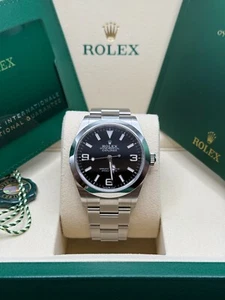 Rolex Explorer NEW 2025 Stainless Steel Smooth Bezel Oyster Bracelet - Picture 1 of 7